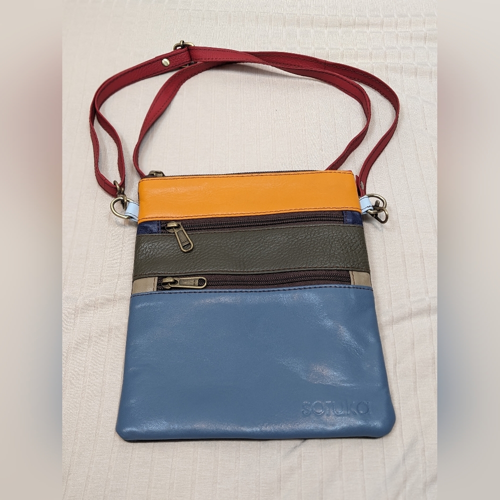 Maya Small Leather Passport Bag Soruka Handcrafted Sustainable Recycled Leather